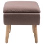 Butaca con reposapiés tapizada de tela marrón de vidaXL, Sillones - Ref: Foro24-246980, Precio: 139,08 €, Descuento: %