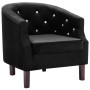 Sillón de terciopelo negro de vidaXL, Sillones - Ref: Foro24-247007, Precio: 202,64 €, Descuento: %