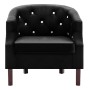 Sillón de terciopelo negro de vidaXL, Sillones - Ref: Foro24-247007, Precio: 202,07 €, Descuento: %