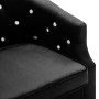 Sillón de terciopelo negro de vidaXL, Sillones - Ref: Foro24-247007, Precio: 202,64 €, Descuento: %