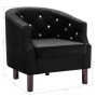 Sillón de terciopelo negro de vidaXL, Sillones - Ref: Foro24-247007, Precio: 202,64 €, Descuento: %