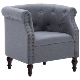 Sillón de tela gris claro de vidaXL, Sillones - Ref: Foro24-247006, Precio: 194,99 €, Descuento: %