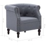 Sillón de tela gris claro de vidaXL, Sillones - Ref: Foro24-247006, Precio: 194,79 €, Descuento: %