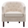 Sillón de tela beige de vidaXL, Sillones - Ref: Foro24-247002, Precio: 183,51 €, Descuento: %