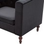 Black velvet armchair by vidaXL, Armchairs - Ref: Foro24-247012, Price: 212,50 €, Discount: %