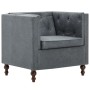 Sillón tapizado de tela gris de vidaXL, Sillones - Ref: Foro24-247158, Precio: 185,14 €, Descuento: %