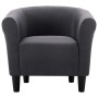 Sillón de tela negro de vidaXL, Sillones - Ref: Foro24-248030, Precio: 170,91 €, Descuento: %