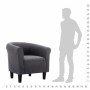 Sillón de tela negro de vidaXL, Sillones - Ref: Foro24-248030, Precio: 170,91 €, Descuento: %