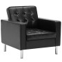 Sillón de cuero sintético negro de vidaXL, Sillones - Ref: Foro24-247018, Precio: 217,01 €, Descuento: %