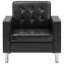 Sillón de cuero sintético negro de vidaXL, Sillones - Ref: Foro24-247018, Precio: 217,01 €, Descuento: %