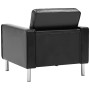 Sillón de cuero sintético negro de vidaXL, Sillones - Ref: Foro24-247018, Precio: 217,01 €, Descuento: %