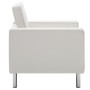 Sillón de cuero sintético blanco de vidaXL, Sillones - Ref: Foro24-247019, Precio: 215,05 €, Descuento: %