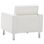 Sillón de cuero sintético blanco de vidaXL, Sillones - Ref: Foro24-247019, Precio: 215,05 €, Descuento: %