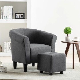 Sillón de tela gris oscuro de vidaXL, Sillones - Ref: Foro24-248028, Precio: 170,99 €, Descuento: %