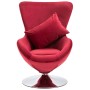 Sillón egg giratorio con cojín terciopelo rojo de vidaXL, Sillones - Ref: Foro24-248466, Precio: 258,99 €, Descuento: %