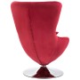 Sillón egg giratorio con cojín terciopelo rojo de vidaXL, Sillones - Ref: Foro24-248466, Precio: 258,99 €, Descuento: %