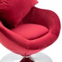 Swivel egg armchair with red velvet cushion by vidaXL, Armchairs - Ref: Foro24-248466, Price: 258,34 €, Discount: %