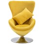 Swivel egg armchair with yellow velvet cushion by vidaXL, Armchairs - Ref: Foro24-248468, Price: 258,84 €, Discount: %