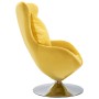 Swivel egg armchair with yellow velvet cushion by vidaXL, Armchairs - Ref: Foro24-248468, Price: 258,84 €, Discount: %