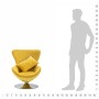 Sillón egg giratorio con cojín terciopelo amarillo de vidaXL, Sillones - Ref: Foro24-248468, Precio: 258,99 €, Descuento: %