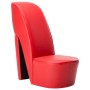 Sillón con forma de zapato de tacón cuero sintético rojo de vidaXL, Sillones - Ref: Foro24-248646, Precio: 169,84 €, Descuent...