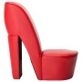 Armchair in the shape of a red synthetic leather high heel shoe by vidaXL, Armchairs - Ref: Foro24-248646, Price: 169,84 €, D...