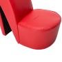 Armchair in the shape of a red synthetic leather high heel shoe by vidaXL, Armchairs - Ref: Foro24-248646, Price: 169,84 €, D...