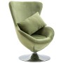 Sillón egg giratorio con cojín terciopelo verde de vidaXL, Sillones - Ref: Foro24-248467, Precio: 226,57 €, Descuento: %