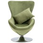 Sillón egg giratorio con cojín terciopelo verde de vidaXL, Sillones - Ref: Foro24-248467, Precio: 226,57 €, Descuento: %