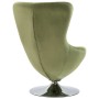 Sillón egg giratorio con cojín terciopelo verde de vidaXL, Sillones - Ref: Foro24-248467, Precio: 226,57 €, Descuento: %