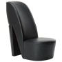 Sillón con forma de zapato de tacón cuero sintético negro de vidaXL, Sillones - Ref: Foro24-248647, Precio: 171,52 €, Descuen...