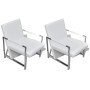 Sillones 2 unidades estructura cromada cuero sintético blanco de vidaXL, Sillones - Ref: Foro24-270180, Precio: 226,89 €, Des...