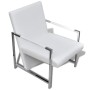 Sillones 2 unidades estructura cromada cuero sintético blanco de vidaXL, Sillones - Ref: Foro24-270180, Precio: 226,89 €, Des...