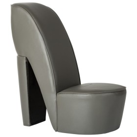 Butaca con forma de zapato de tacón cuero sintético gris de vidaXL, Sillones - Ref: Foro24-248651, Precio: 168,99 €, Descuent...