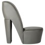 Butaca con forma de zapato de tacón cuero sintético gris de vidaXL, Sillones - Ref: Foro24-248651, Precio: 168,57 €, Descuent...