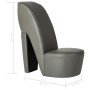 Butaca con forma de zapato de tacón cuero sintético gris de vidaXL, Sillones - Ref: Foro24-248651, Precio: 168,57 €, Descuent...