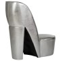 Silver synthetic leather high-heeled shoe-shaped armchair by vidaXL, Armchairs - Ref: Foro24-248649, Price: 169,90 €, Discoun...