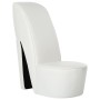 Sillón con forma de zapato de tacón cuero sintético blanco de vidaXL, Sillones - Ref: Foro24-248652, Precio: 168,57 €, Descue...