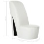 Sillón con forma de zapato de tacón cuero sintético blanco de vidaXL, Sillones - Ref: Foro24-248652, Precio: 168,57 €, Descue...