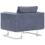 Sillón en forma de cubo de piel de ante artificial gris de vidaXL, Sillones - Ref: Foro24-282154, Precio: 205,51 €, Descuento: %