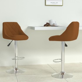 Kitchen stool, 2 units, brown velvet. by vidaXL, Kitchen stools - Ref: Foro24-335303, Price: 137,43 €, Discount: %