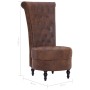 Brown Faux Suede Leather High Back Chair by vidaXL, Armchairs - Ref: Foro24-281380, Price: 283,01 €, Discount: %