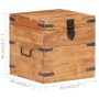 Solid acacia wood trunk 40x40x40 cm by vidaXL, Storage trunks - Ref: Foro24-289639, Price: 131,58 €, Discount: %