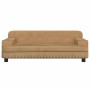 Brown velvet dog bed 90x53x30 cm by vidaXL, Beds for dogs - Ref: Foro24-171873, Price: 85,68 €, Discount: %