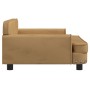 Brown velvet dog bed 90x53x30 cm by vidaXL, Beds for dogs - Ref: Foro24-171873, Price: 85,68 €, Discount: %