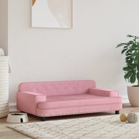 Cama para perros de terciopelo rosa 90x53x30 cm de vidaXL, Camas para perros - Ref: Foro24-171871, Precio: 84,70 €, Descuento: %