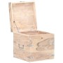 Baúl de madera maciza de acacia 40x40x40 cm de vidaXL, Baúles de almacenamiento - Ref: Foro24-289640, Precio: 131,90 €, Descu...