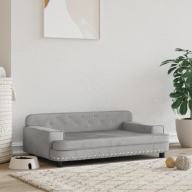 Light gray velvet dog bed 90x53x30 cm by vidaXL, Beds for dogs - Ref: Foro24-171869, Price: 86,16 €, Discount: %