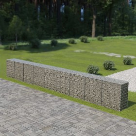 Gabion wall with galvanized steel covers 900x50x100 cm by vidaXL, fence panels - Ref: Foro24-143588, Price: 417,99 €, Discoun...