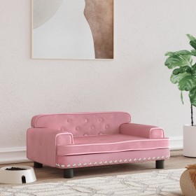 Pink velvet dog bed 70x45x30 cm by vidaXL, Beds for dogs - Ref: Foro24-171885, Price: 67,86 €, Discount: %